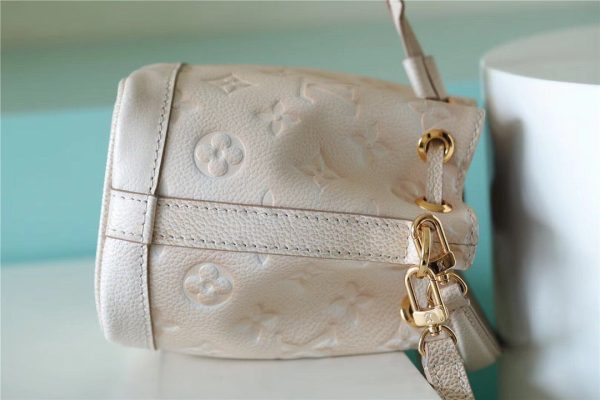 LV Nano Noe Monogram Empreinte Light Beige For Women, Shoulder And Crossbody Bags 6.3in/16cm LV M81463