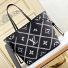 LV Neverfull MM Monogram Empreinte Black For Women, Tote Bags 12.2in/31cm LV M46040