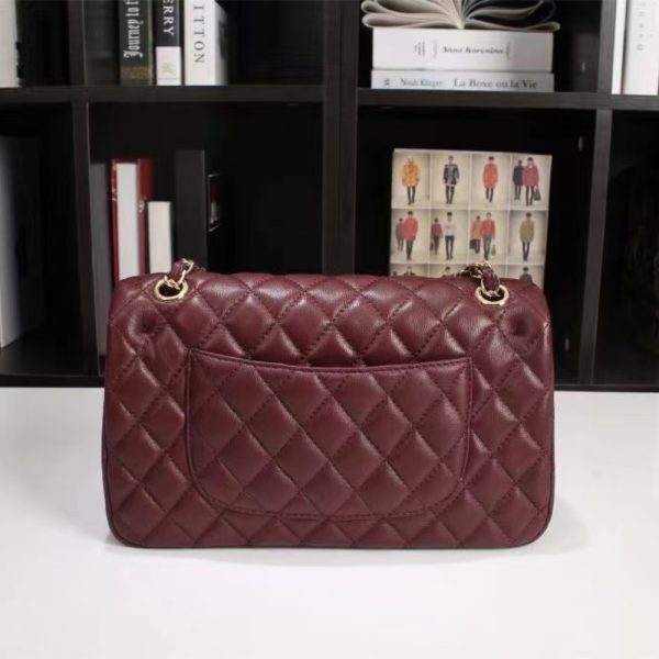 CHANEL CLASSIC HANDBAG LAMBSKIN RED 30CM