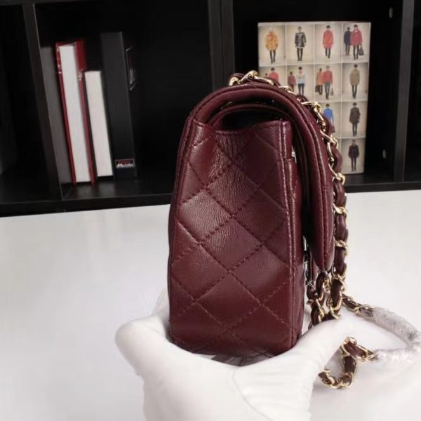 CHANEL CLASSIC HANDBAG LAMBSKIN RED 30CM