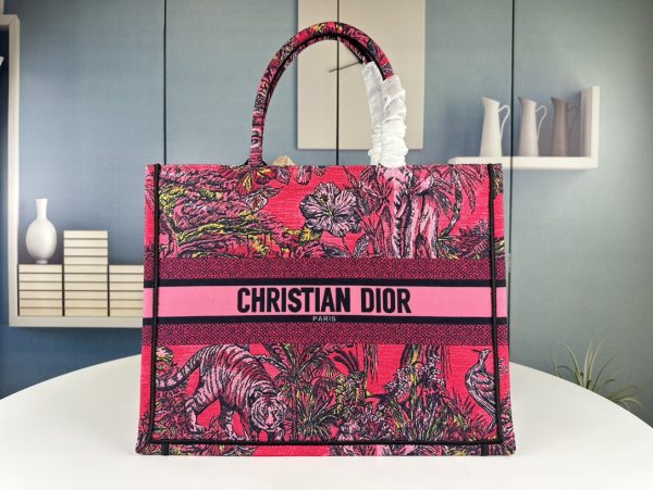 DIOR LARGE DIOR BOOK TOTE FUCHSIA MULTICOLOR 24CM M1265ZEUPM75E