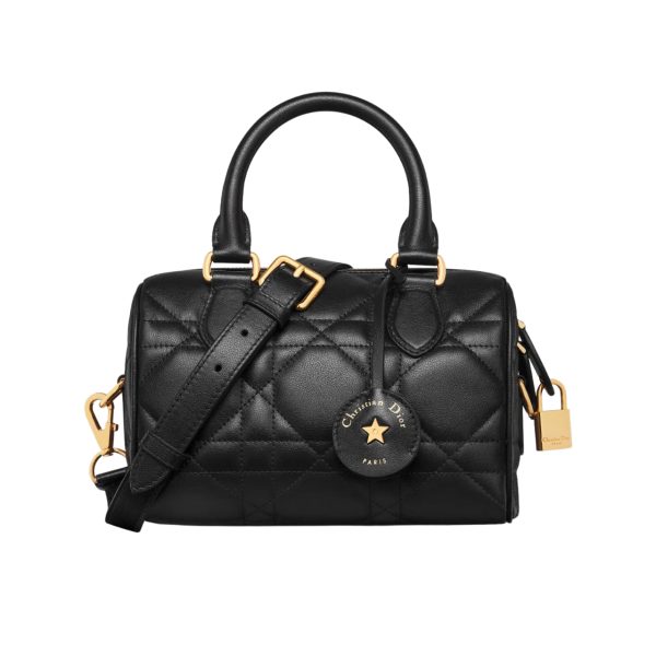 DIOR GROOVE 20 BAG MACROCANNAGE CALFSKIN BLACK 20CM M1364UBOL M900