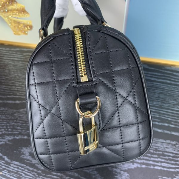 DIOR GROOVE 20 BAG MACROCANNAGE CALFSKIN BLACK 20CM M1364UBOL M900