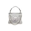 GUCCI BLONDIE SMALL TOTE BAG SILVER 30CM ‎751518 AACBO 8106