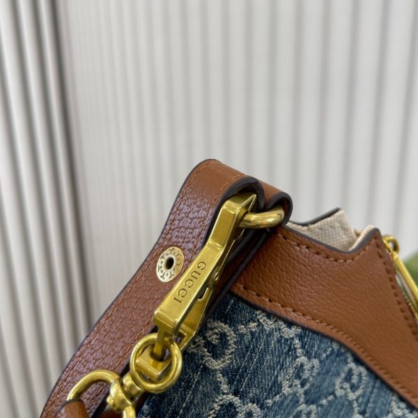 GUCCI OPHIDIA SMALL SHOULDER BAG BLUE 42CM