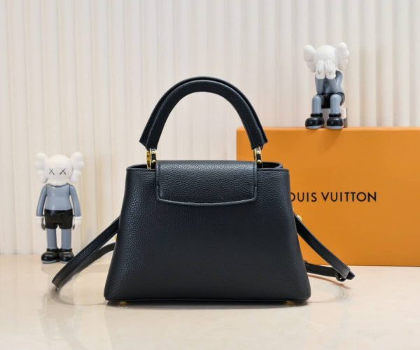 LOUIS VUITTON CAPUCINES BB BAG WITH CHARM BLACK 27CM