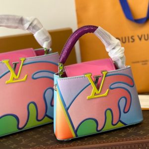 LOUIS VUITTON LIMITED EDITION ARTYCAPUCINES CALFSKIN MULTICOLOR 20CM