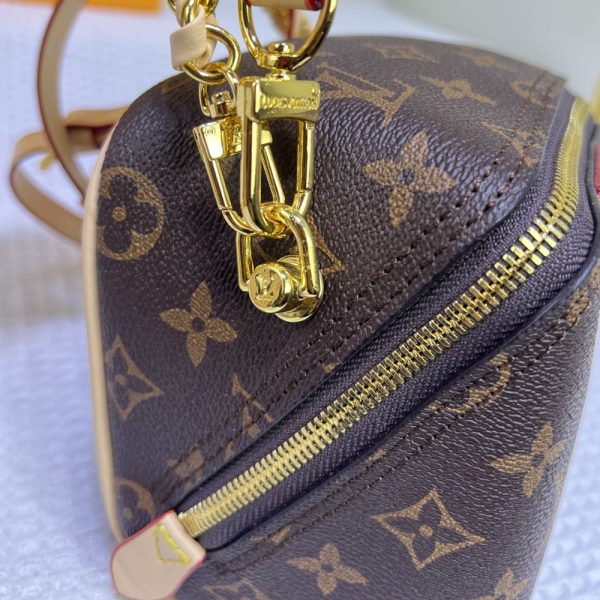 LOUIS VUITTON JUST IN CASE MONOGRAM CANVAS LEATHER BROWN 13CM M47096