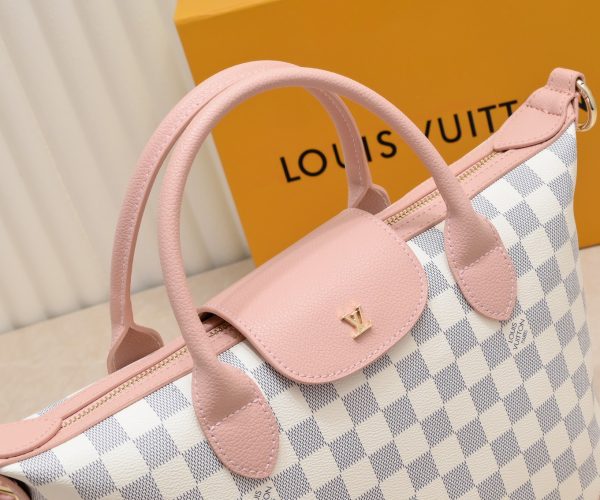 LOUIS VUITTON TOTE BAG DAMIER AZUR PINK 26CM