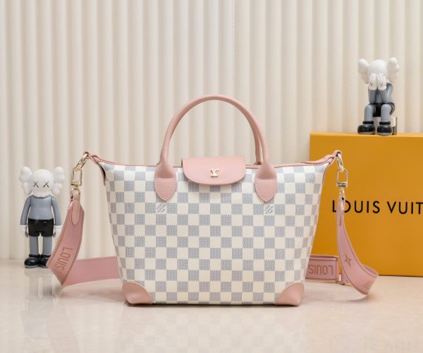 LOUIS VUITTON TOTE BAG DAMIER AZUR PINK 26CM