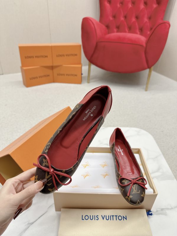 LOUIS VUITTON JOY BALLERINA FLATS MONOGRAM RED