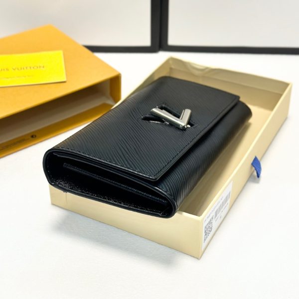 LOUIS VUITTON TWIST WALLET LEATHER BLACK 19CM M68309