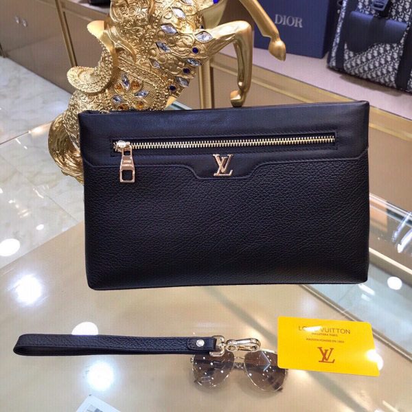 LOUIS VUITTON CLUTCH BLACK 28CM