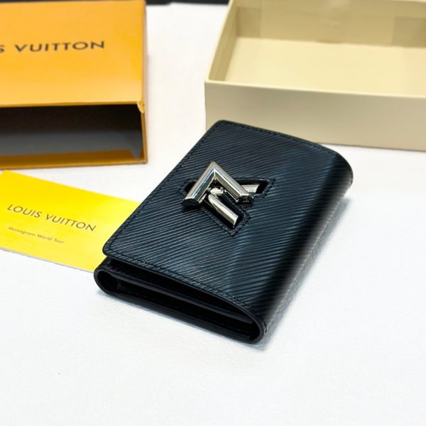 LOUIS VUITTON TWIST COMPACT WALLET BLACK 12CM M64414