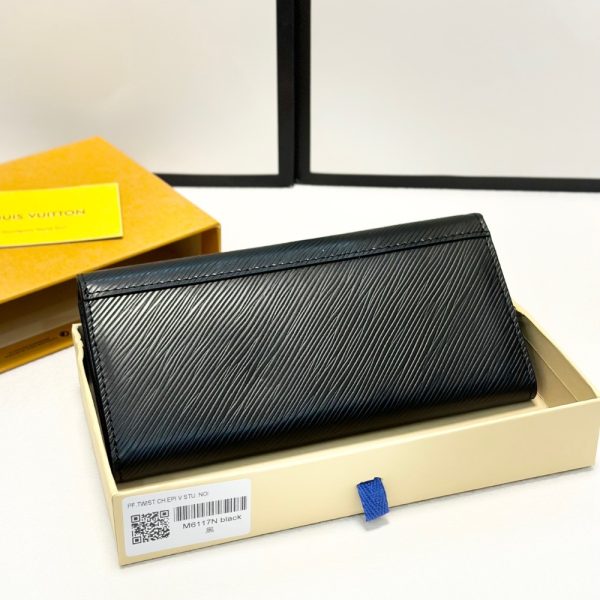 LOUIS VUITTON TWIST WALLET LEATHER BLACK 19CM M68309