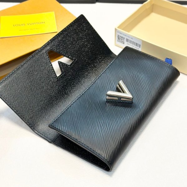 LOUIS VUITTON TWIST WALLET LEATHER BLACK 19CM M68309