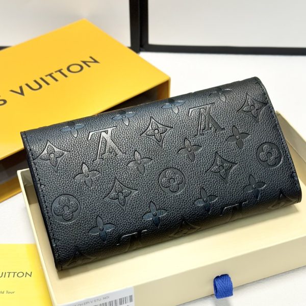 LOUIS VUITTON SARAH WALLET MONOGRAM EMPREINTE BLACK 19CM M82638