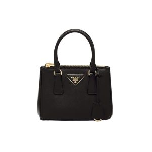 PRADA GALLERIA SAFFIANO LEATHER MINI BAG BLACK 20CM 1BA906NZVF0002VEOM