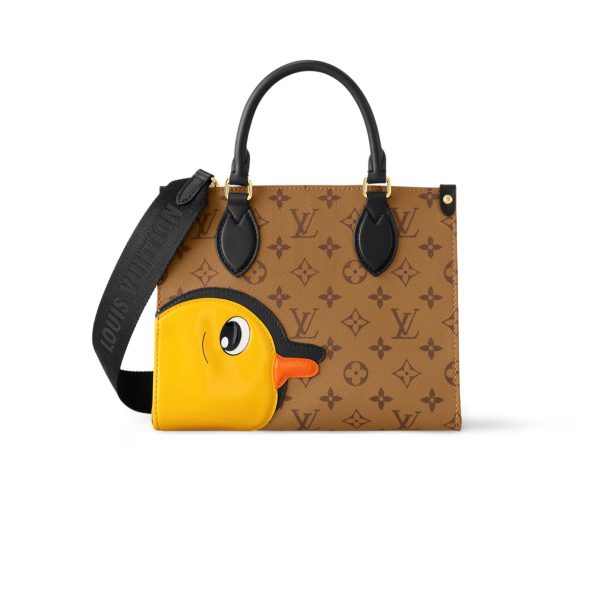 LOUIS VUITTON ONTHEGO PM MONOGRAM REVERSE BROWN 25CM M47199