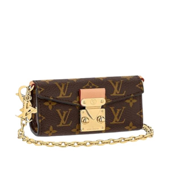 LOUIS VUITTON BITSY POUCH MINI MONOGRAM BROWN 16CM