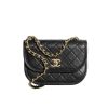 CHANEL CROSSBODY BAG CALFSKIN AND GOLD TONE METAL BLACK 23CM AS4845 B16235 94305