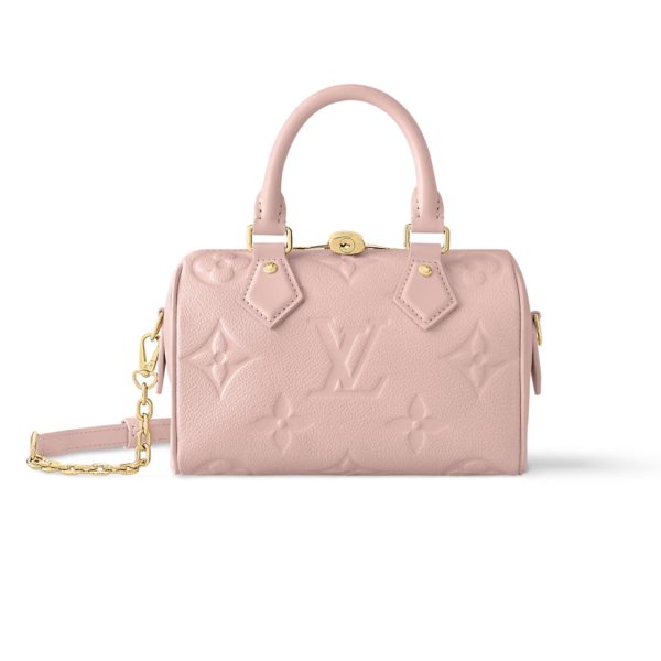 LOUIS VUITTON SPEEDY BANDOULIÈRE 20 MONOGRAM EMPREINTE PINK OPALE 20CM M47136