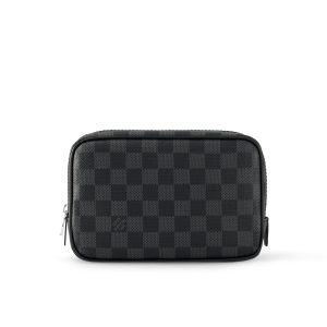 LOUIS VUITTON TOILET POUCH DAMIER GREY 23CM