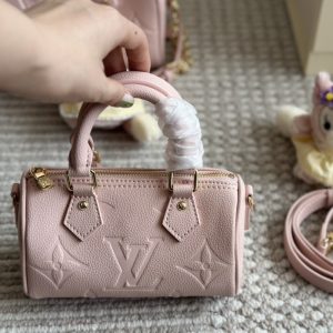 LOUIS VUITTON SPEEDY BANDOULIÈRE 20 MONOGRAM EMPREINTE PINK OPALE 20CM M47136