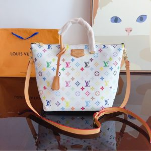 LOUIS VUITTON NEVERFULL MM MONOGRAM WHITE MULTICOLOR 28CM