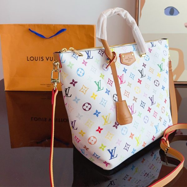 LOUIS VUITTON NEVERFULL MM MONOGRAM WHITE MULTICOLOR 28CM