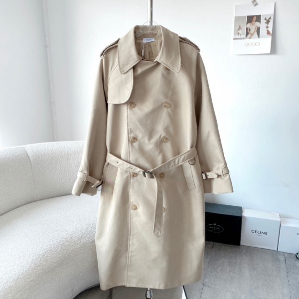 CELINE WILTERN TRENCH COAT IN COTTON GABARDINE BEIGE 2M96A777S 01TC