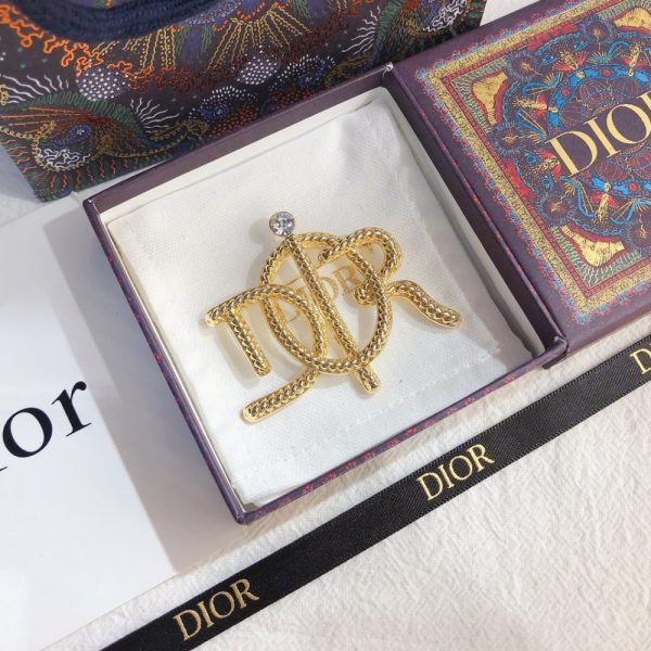 DIOR DIOR BROOCH GOLD