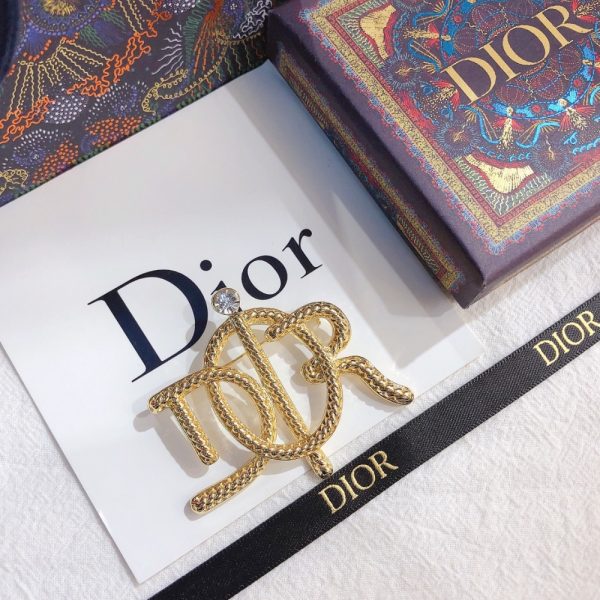 DIOR DIOR BROOCH GOLD