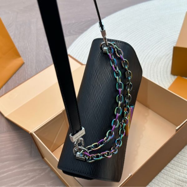 LOUIS VUITTON TWIST CROSSBODY BAGS BLACK RAINBOW 23CM