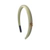 GUCCI SMALL GG HEADBAND WITH GOLD HARDWARE IN LIGHT GREEN