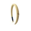 GUCCI SMALL GG HEADBAND WITH GOLD HARDWARE IN YELLOW