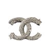 CHANEL CC BROOCH SILVER WITH STONES ATTACHED AND TWO STARS