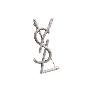 SAINT LAURENT YSL BROOCH SILVER