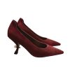 DIOR TRIBALES PUMP SUEDE CALFSKIN DARK RED