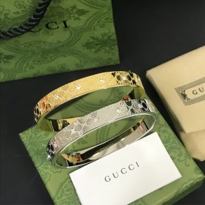 GUCCI CUFF BRACELET GOLD 8MM