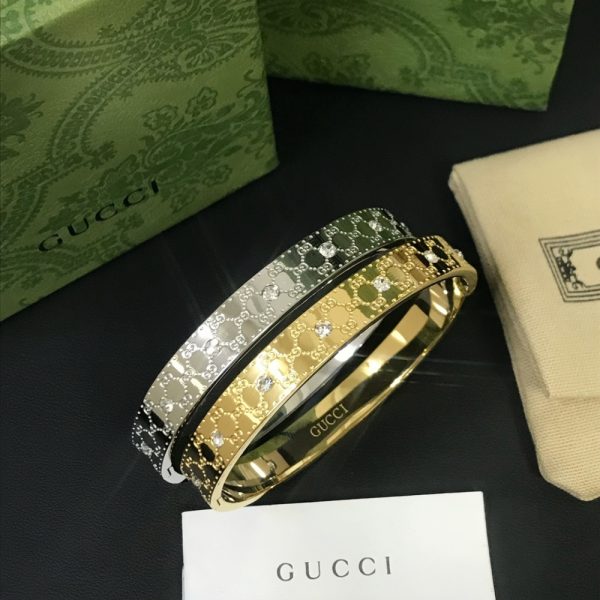 GUCCI CUFF BRACELET SILVER 8MM