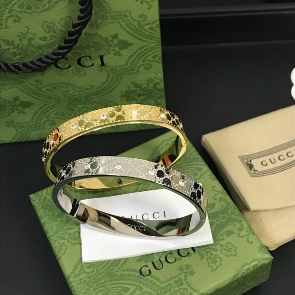 GUCCI CUFF BRACELET SILVER 8MM