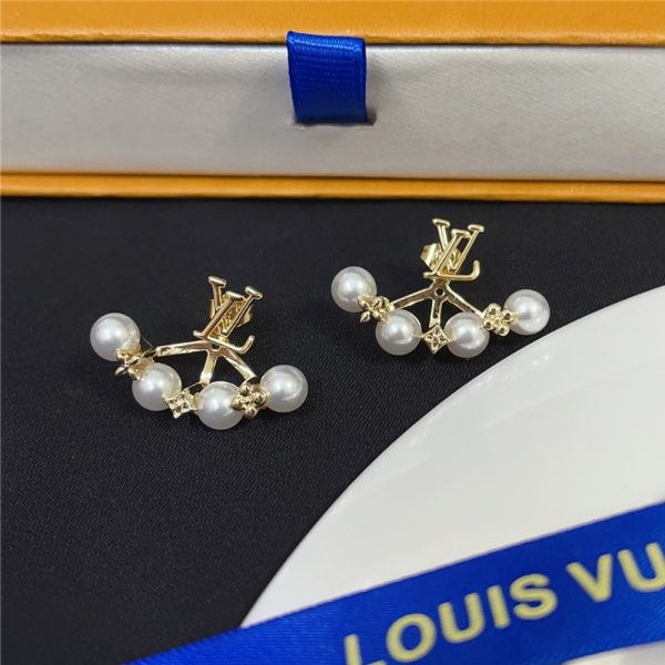 LOUIS VUITTON LV MINIGRAM PEARLS EARRINGS