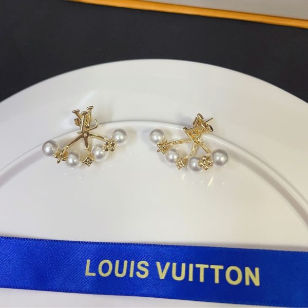 LOUIS VUITTON LV MINIGRAM PEARLS EARRINGS