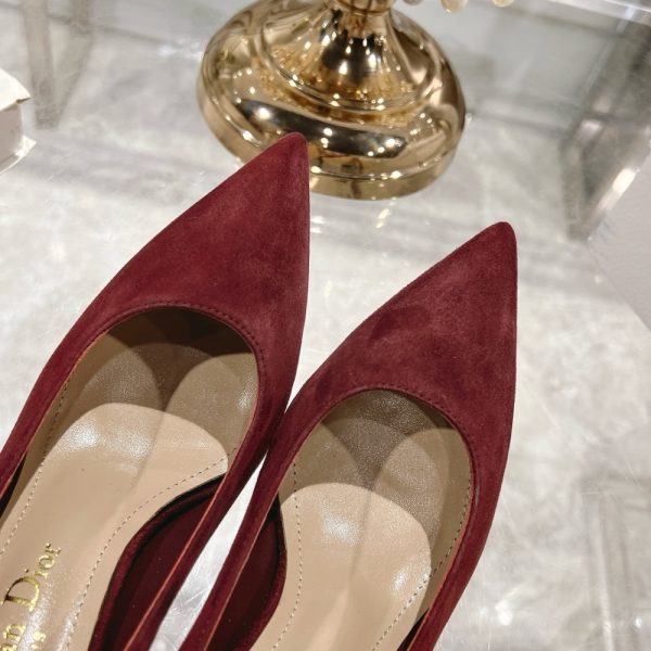 DIOR TRIBALES PUMP SUEDE CALFSKIN DARK RED