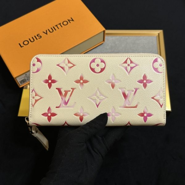 LOUIS VUITTON ZIPPY WALLET IN MONOGRAM EMPREINTE BEIGE 19.5CM M83505