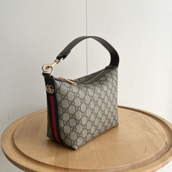 GUCCI GG OPHIDIA SUPER MINI SHOULDER BAG BEIGE AND EBONY 20CM 795170 96IWG 8745