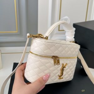 SAINT LAURENT GABY VANITY BAG IN LAMBSKIN BLANC VINTAGE 18CM 7667311EL079207