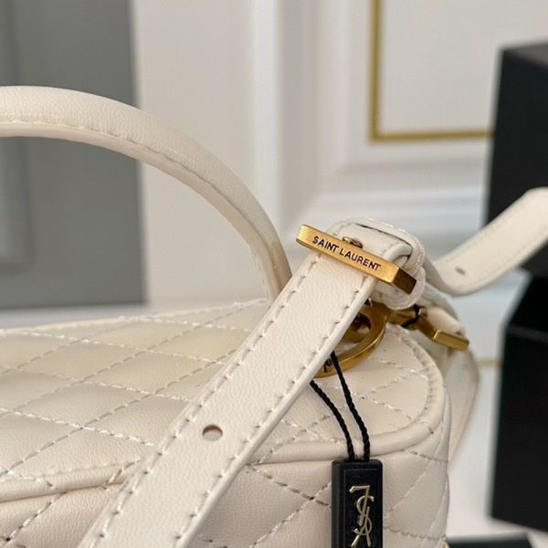 SAINT LAURENT GABY VANITY BAG IN LAMBSKIN BLANC VINTAGE 18CM 7667311EL079207