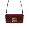 DIOR MISS DIOR FLAP BAG PATENT CALFSKIN RED WINE 22CM